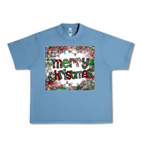 Pebble Blue merry Christmas Urban Heavy Tee - CowhideDigitalArt
