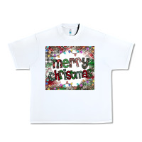 White merry Christmas Urban Heavy Tee - CowhideDigitalArt