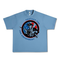 Pebble Blue american patriot Urban Heavy Tee - linhVisuals