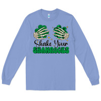 Colony Blue shake your shamrocks Long Sleeve Tee - CowhideDigitalArt
