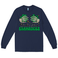 Navy shake your shamrocks Long Sleeve Tee - CowhideDigitalArt