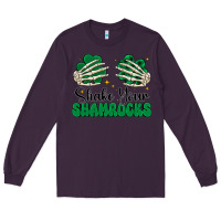 Plum shake your shamrocks Long Sleeve Tee - CowhideDigitalArt