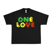 Black reggae colors t  shirtone love reggae lovers pattern t  shirt Urban Heavy Tee - linhVisuals