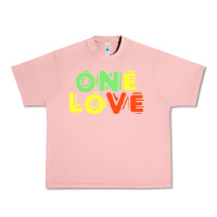 Salmon reggae colors t  shirtone love reggae lovers pattern t  shirt Urban Heavy Tee - linhVisuals