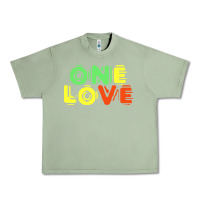 Oil Green reggae colors t  shirtone love reggae lovers pattern t  shirt Urban Heavy Tee - linhVisuals