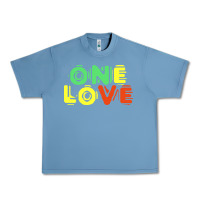 Pebble Blue reggae colors t  shirtone love reggae lovers pattern t  shirt Urban Heavy Tee - linhVisuals
