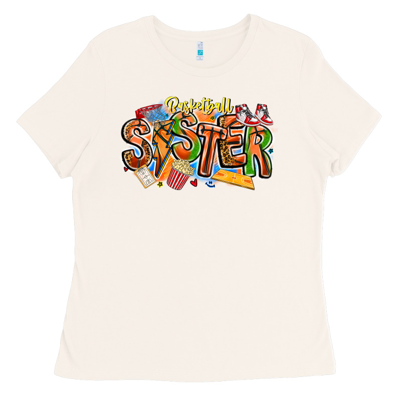 Basketball Sister Ladies Tee by CowhideDigitalArt | Teevron