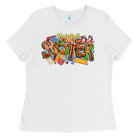 White basketball sister Ladies Tee - CowhideDigitalArt