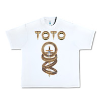 White TOTO ROCK Urban Heavy Tee - linhVisuals