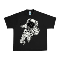 Black astronaut in the space Urban Heavy Tee - linhVisuals