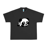 Pigment Black baby panda bear Urban Heavy Tee - linhVisuals