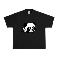 Black baby panda bear Urban Heavy Tee - linhVisuals