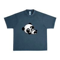 Midnight Navy baby panda bear Urban Heavy Tee - linhVisuals