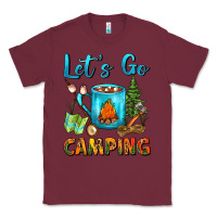 Burgundy Let's Go Camping Coffee Mug Classic Tee - FaDigitalArtStudio