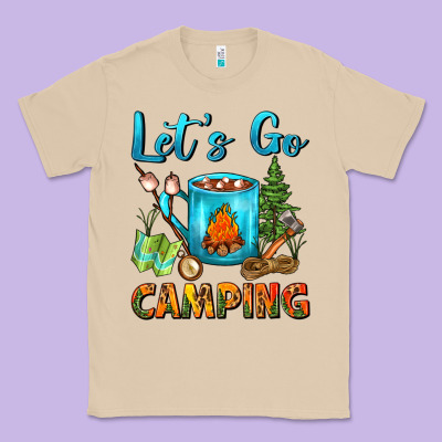 Let's Go Camping Coffee Mug Classic Tee Designed By Fadigitalartstudio