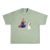 Oil Green olaf and  elsa Urban Heavy Tee - linhVisuals