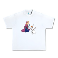 White olaf and  elsa Urban Heavy Tee - linhVisuals