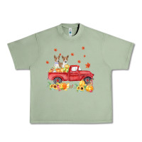 Basenji Pumpkin Truck Fall Leaf Thanksgiving Halloween Urban Heavy Tee | Teevron