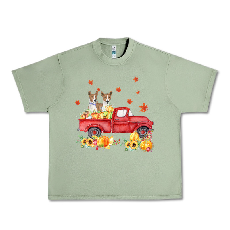 Basenji Pumpkin Truck Fall Leaf Thanksgiving Halloween Urban Heavy Tee by linhVisuals | Teevron