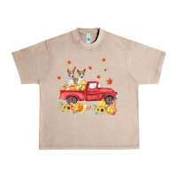 French Oak basenji pumpkin truck fall leaf thanksgiving halloween Urban Heavy Tee - linhVisuals
