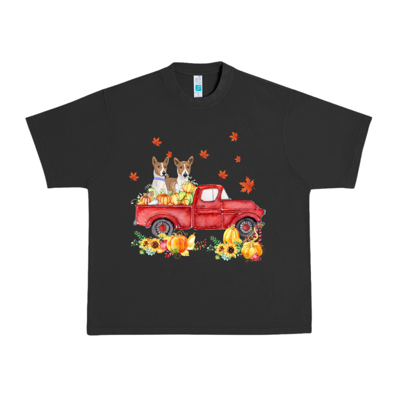 Basenji Pumpkin Truck Fall Leaf Thanksgiving Halloween Urban Heavy Tee by linhVisuals | Teevron
