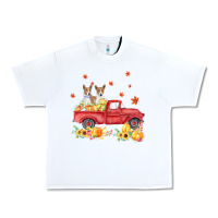 White basenji pumpkin truck fall leaf thanksgiving halloween Urban Heavy Tee - linhVisuals