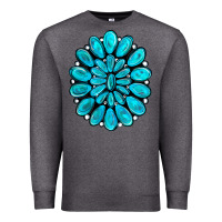 Charcoal Heather turquoise gemstone jewelny Premium Sweatshirt - RanaPortraitStore