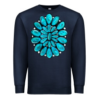 Navy turquoise gemstone jewelny Premium Sweatshirt - RanaPortraitStore