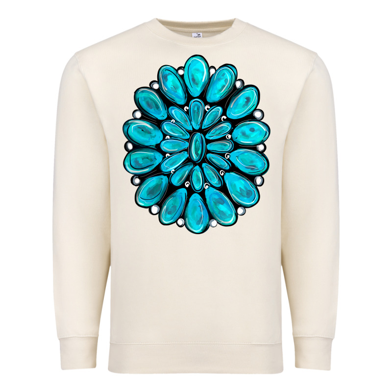 Turquoise Gemstone Jewelny Premium Sweatshirt by RanaPortraitStore | Teevron