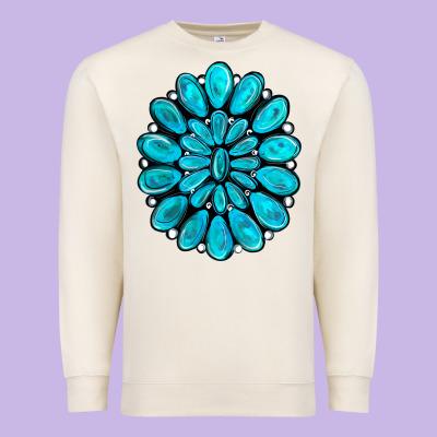 Turquoise Gemstone Jewelny Premium Sweatshirt Designed By Ranaportraitstore