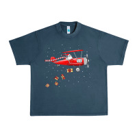 Midnight Navy christmas santa claus pilot flying airplane gift tee Urban Heavy Tee - linhVisuals
