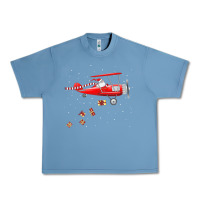 Pebble Blue christmas santa claus pilot flying airplane gift tee Urban Heavy Tee - linhVisuals