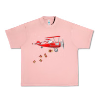Salmon christmas santa claus pilot flying airplane gift tee Urban Heavy Tee - linhVisuals
