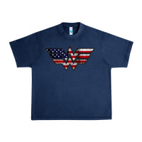 Navy Wonder woman american flag Urban Heavy Tee - linhVisuals