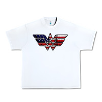 White Wonder woman american flag Urban Heavy Tee - linhVisuals
