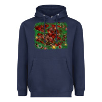 Navy christmas background Heavyweight Hoodie - RanaPortraitStore