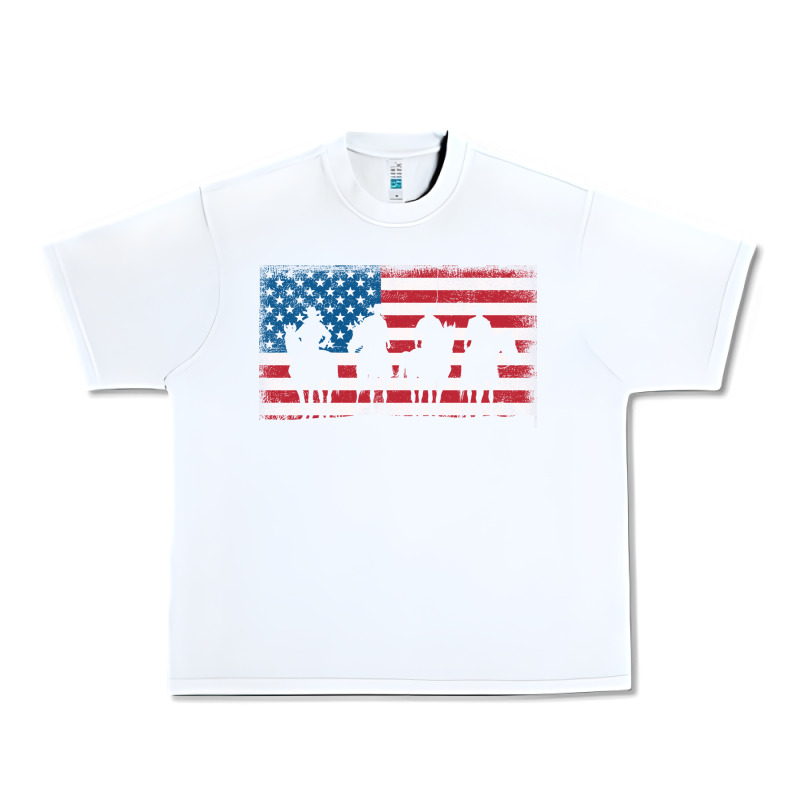 Cowboy Patriotic American Flag 4th Of July Gift Tee Urban Heavy Tee by linhVisuals | Teevron