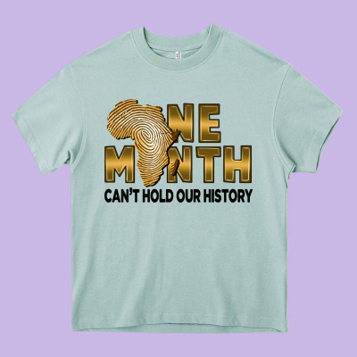 One Month Can't Hold Our History Heavy Core Tee Designed By Fadigitalartstudio