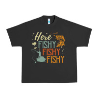 Pigment Black here fishy fishy fishy fishing lovers gifts Urban Heavy Tee - linhVisuals