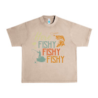 French Oak here fishy fishy fishy fishing lovers gifts Urban Heavy Tee - linhVisuals