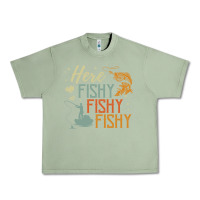 Oil Green here fishy fishy fishy fishing lovers gifts Urban Heavy Tee - linhVisuals