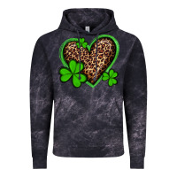 Cloud Black st patricks day leopard heart with shamrocks Vintage Hoodie - Artiststas