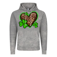Cloud Rock st patricks day leopard heart with shamrocks Vintage Hoodie - Artiststas