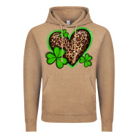 Vintage Coffee st patricks day leopard heart with shamrocks Vintage Hoodie - Artiststas