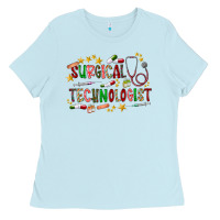Baby Blue Surgical Technologist Ladies Tee - CowhideDigitalArt