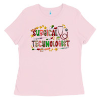 Bubblegum Pink Surgical Technologist Ladies Tee - CowhideDigitalArt
