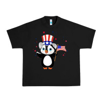 Black penguin american 4th of july penguin american flag Urban Heavy Tee - linhVisuals