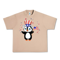 Burro penguin american 4th of july penguin american flag Urban Heavy Tee - linhVisuals