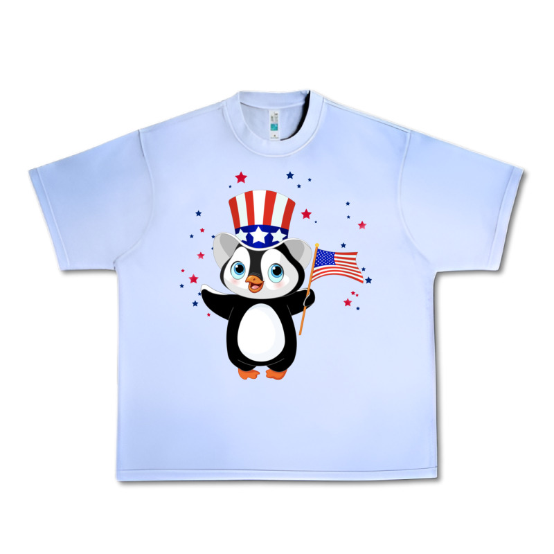 Penguin American 4th Of July Penguin American Flag Urban Heavy Tee by linhVisuals | Teevron