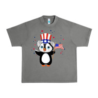 Tornado penguin american 4th of july penguin american flag Urban Heavy Tee - linhVisuals